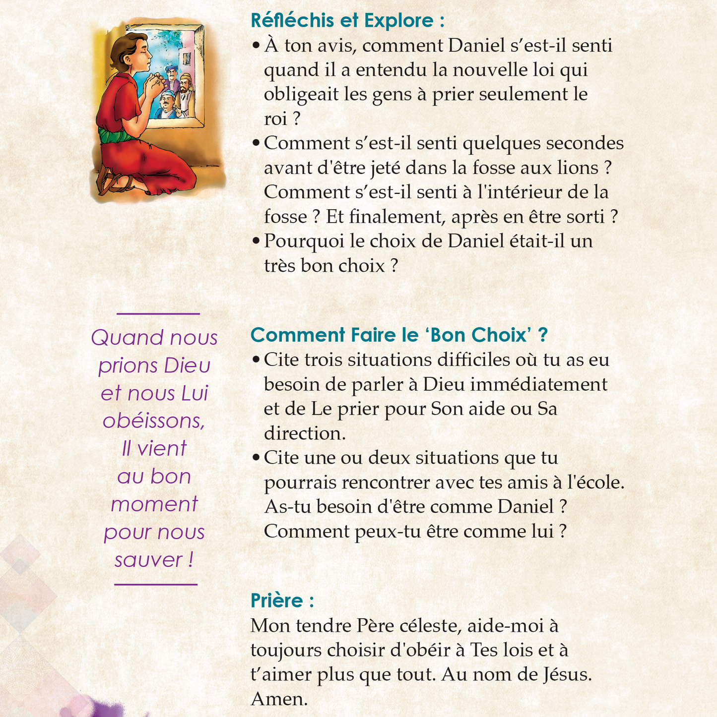 Les Bons Choix Histoires de la Bible